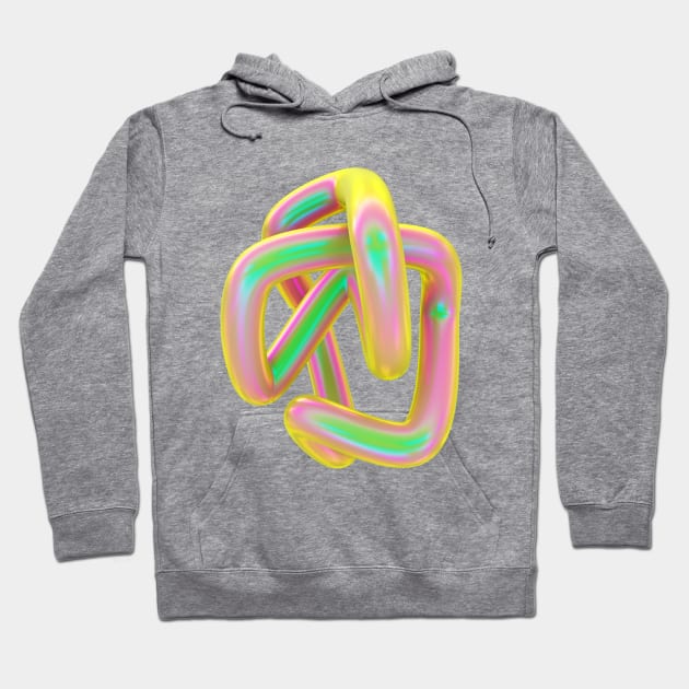 Pastel pink 3D holographic swerl Hoodie by collectiveunconscious3D